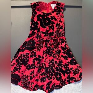 1989 Place Red and Black Floral Dress